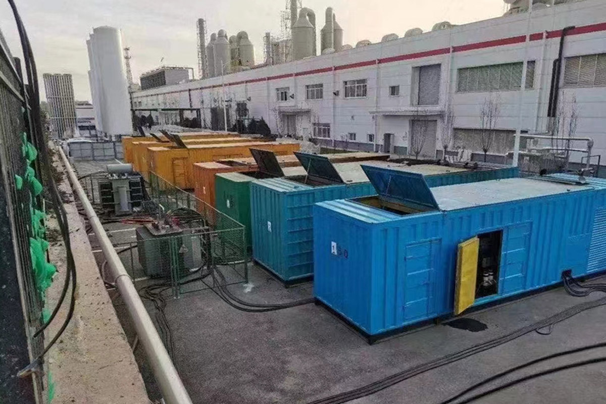 官渡发电机租赁施工现场